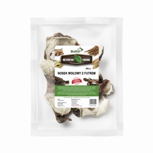 Nosek wołowy z futrem. Opakowanie 200 g
