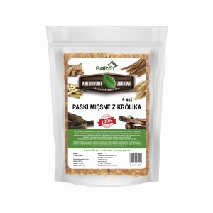Paski mięsne z królika. Opakowanie 4 sztuki
