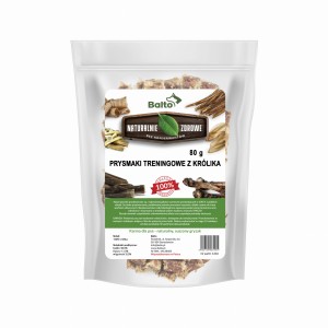 Przysmak treningowy z królika. Opakowanie 80 g 
